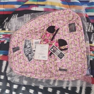Princess Peach Vans Nintendo backpack and socks
